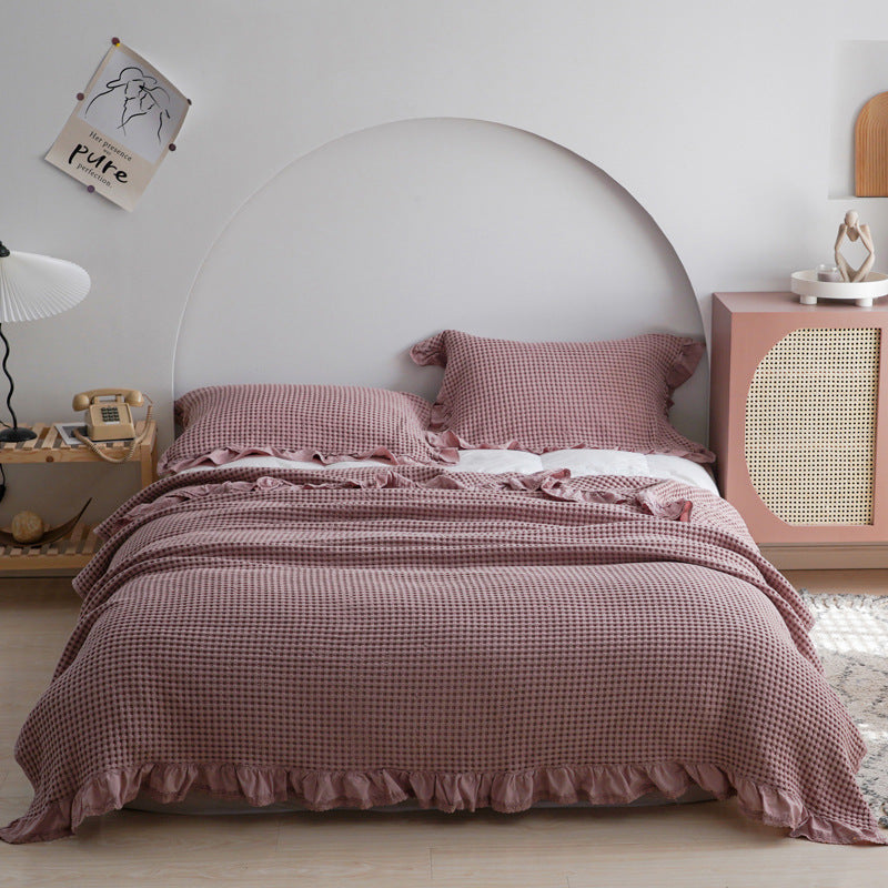 Japan Waffle Plaid Blankets for Bed Sofa Throws