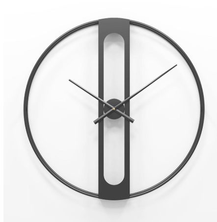 Round metal clock