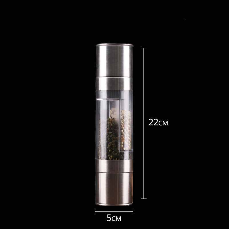 Black pepper grain grinder manual household kitchen glass seasoning bottle