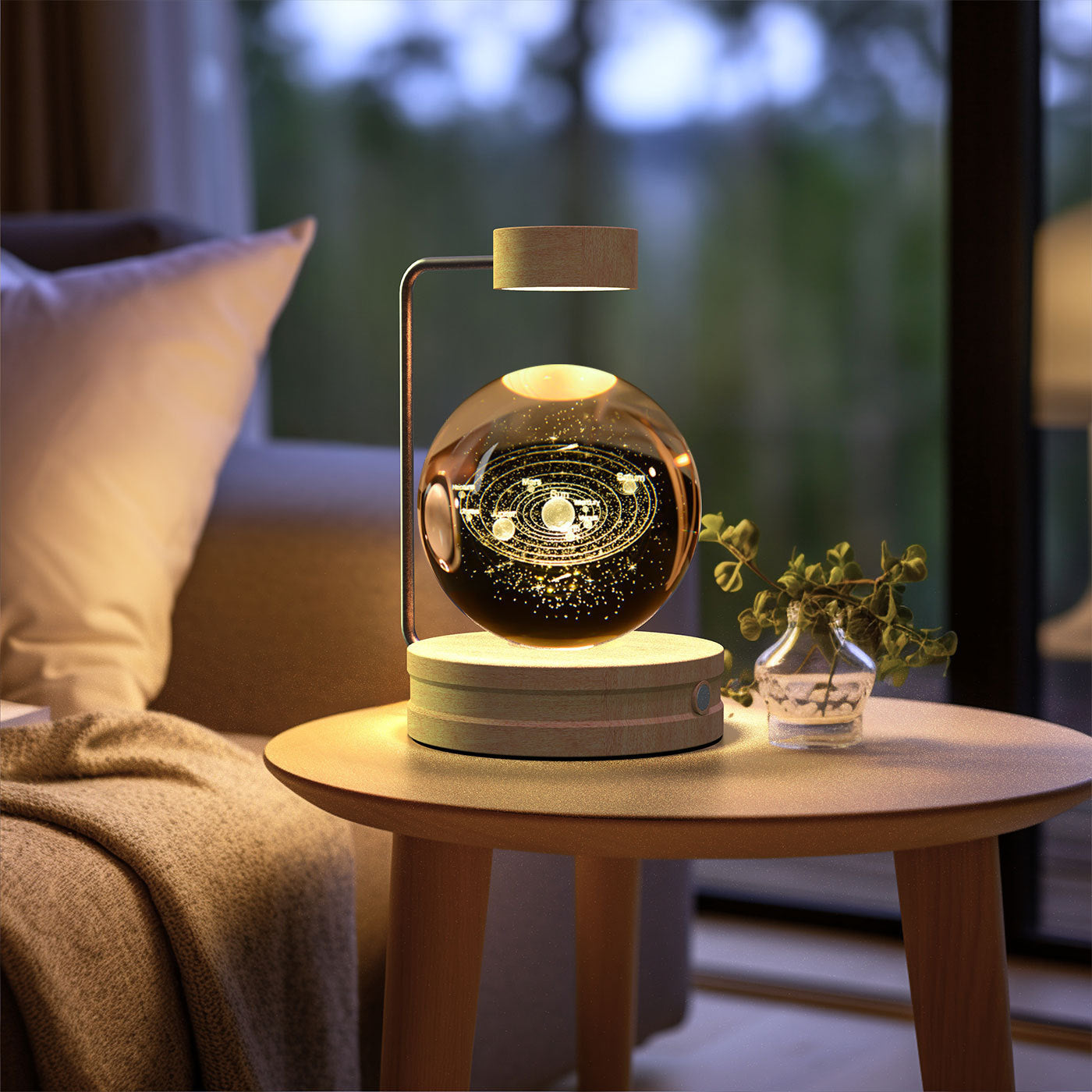 Crystal Ball Cosmic Dinosaur Indoor Night Light Lamp