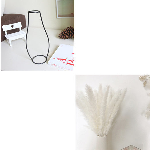 Ins Wire Vase Flower Arrangement Wrought Iron Nordic Creative Ornaments