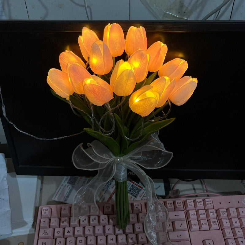 Flashing Tulip Holding Flower Decoration