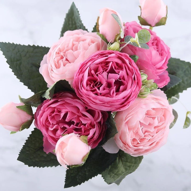 Artificial Feili Persian Peony Rose Bouquet