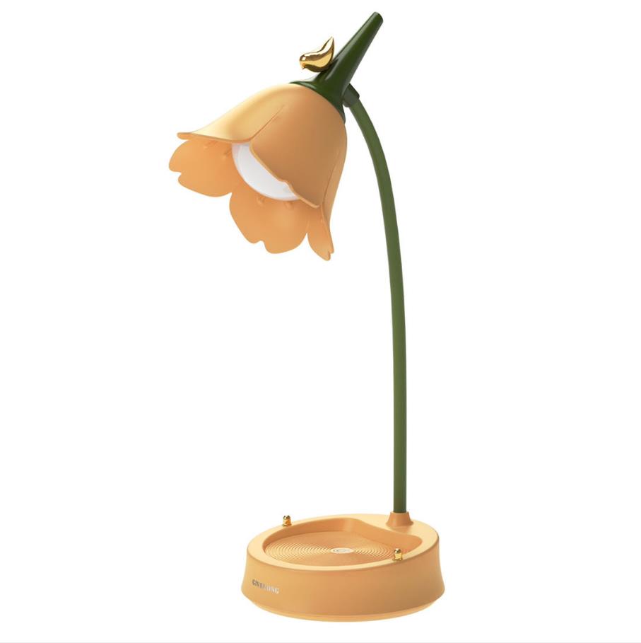 Flower LED Desk Lamp Student Bedroom Room Lighting Touch