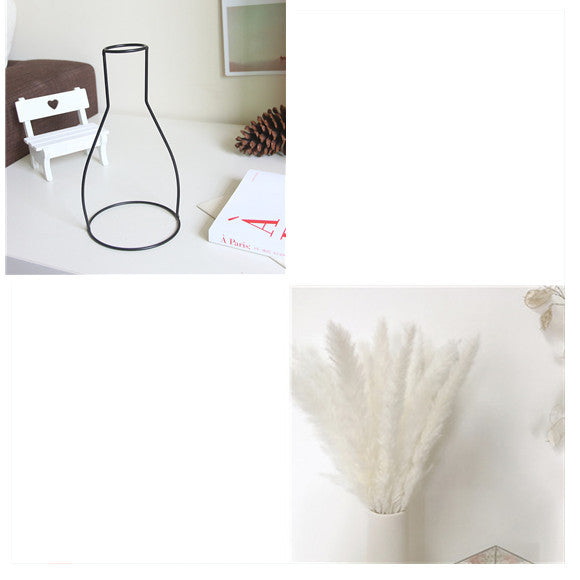 Ins Wire Vase Flower Arrangement Wrought Iron Nordic Creative Ornaments