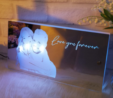Personalized Name Mirror Light For Bedroom LED Light Up Mirror