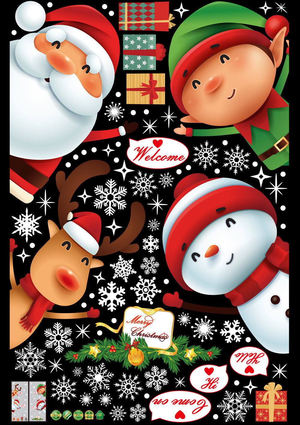 Christmas Door And Window Decorations Shop Window Glass