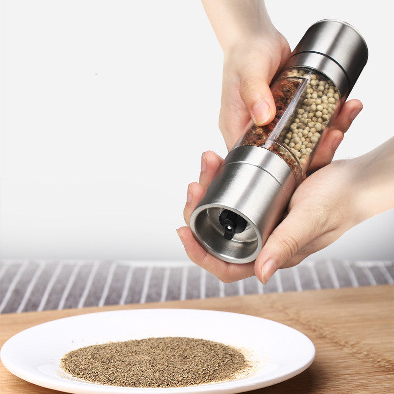 Black pepper grain grinder manual household kitchen glass seasoning bottle