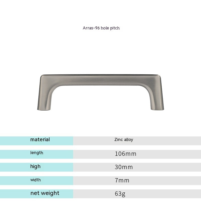Nordic Cabinet Door Handle Modern Minimalist Black Gray