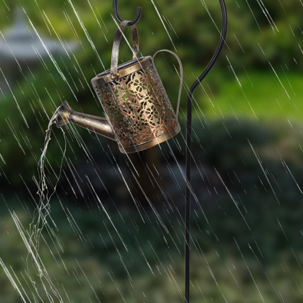 Enchanted Watering Can Outdoor Solar Ornament Lamp