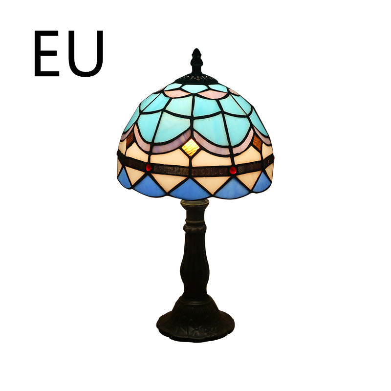 Lamp Bedroom Bedside Lamp Retro Bar Yellow Glass Lamp