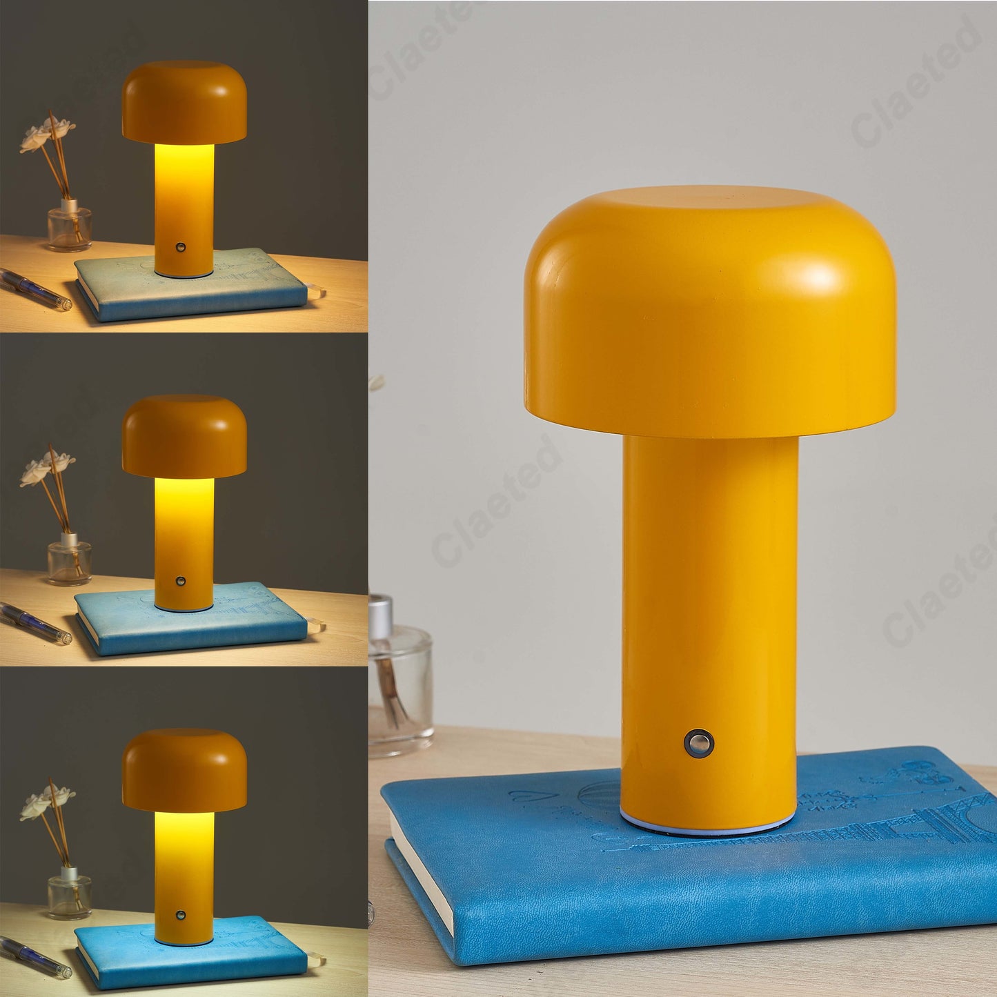 Designer Mushroom Table Lamp Night Light Portable Cordless