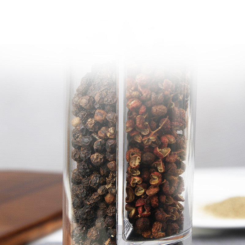 Black pepper grain grinder manual household kitchen glass seasoning bottle