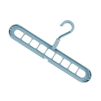 Nine-hole Seamless Folding Simple Storage Hanger For Bedroom