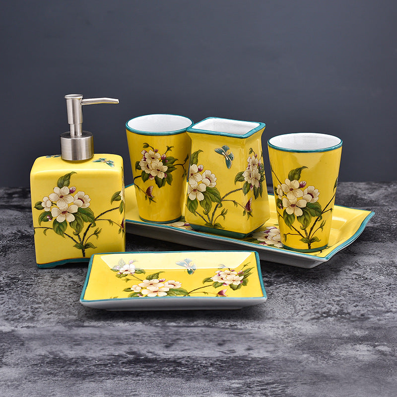 Wedding Supplies Ceramic Bathroom Components Set