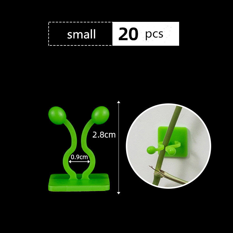Self-Adhesive Plant Fixture Clip Green Dill Fixator Garden Decor