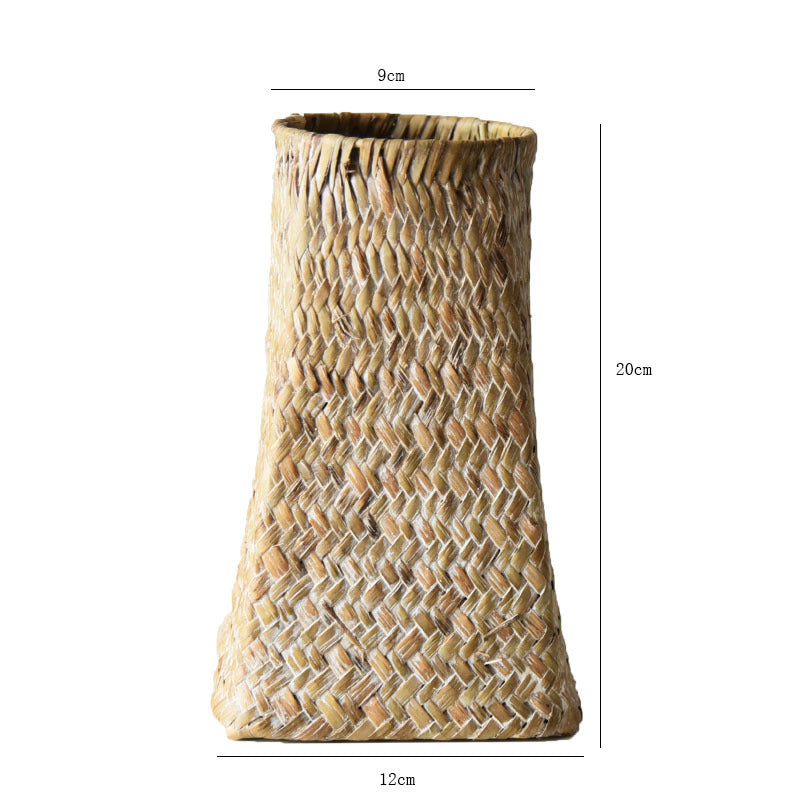 Straw Woven Living Room Handicraft Decorations With Barley Ear Vases