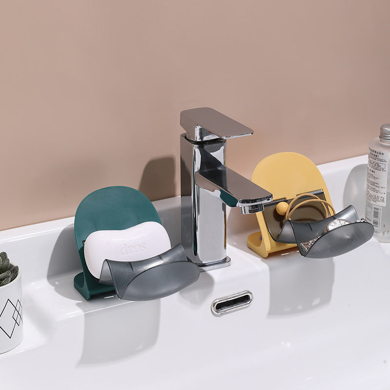 Suction Cup Soap Dish Free Perforated Soap Holder Draining Fragrance