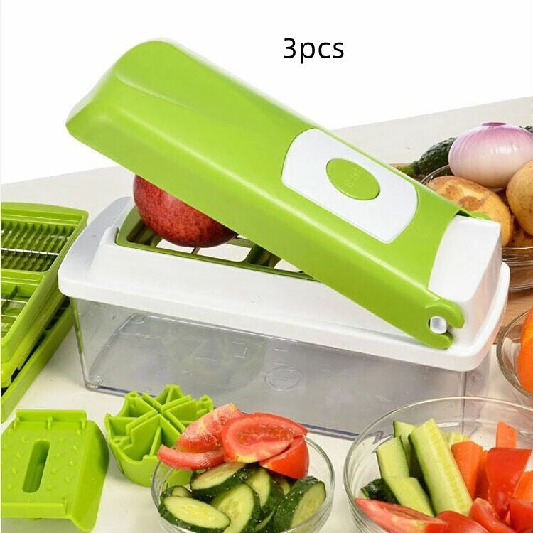 12pcs Multifunctional Vegetable Chopper Handle Food Grate