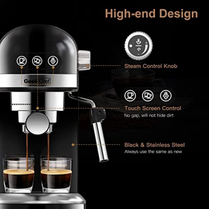 20 Bar Espresso Machine 1350W High Performance 1.4 Ldetachable