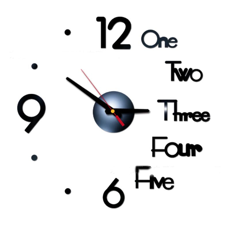 Wall Clock Metal Quartz Watch Clocks 3d Diy Home Decoration