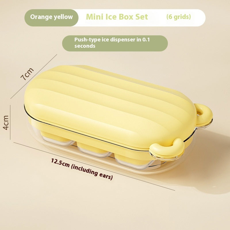 Press Ice Tray Silicone Ice Cube Mold 6 Grids Ice Maker