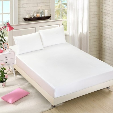 Summer ice silk silk silk bed  solid color bed cover