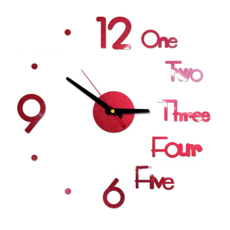 Wall Clock Metal Quartz Watch Clocks 3d Diy Home Decoration