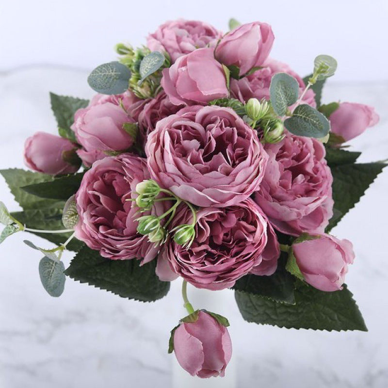 Artificial Feili Persian Peony Rose Bouquet
