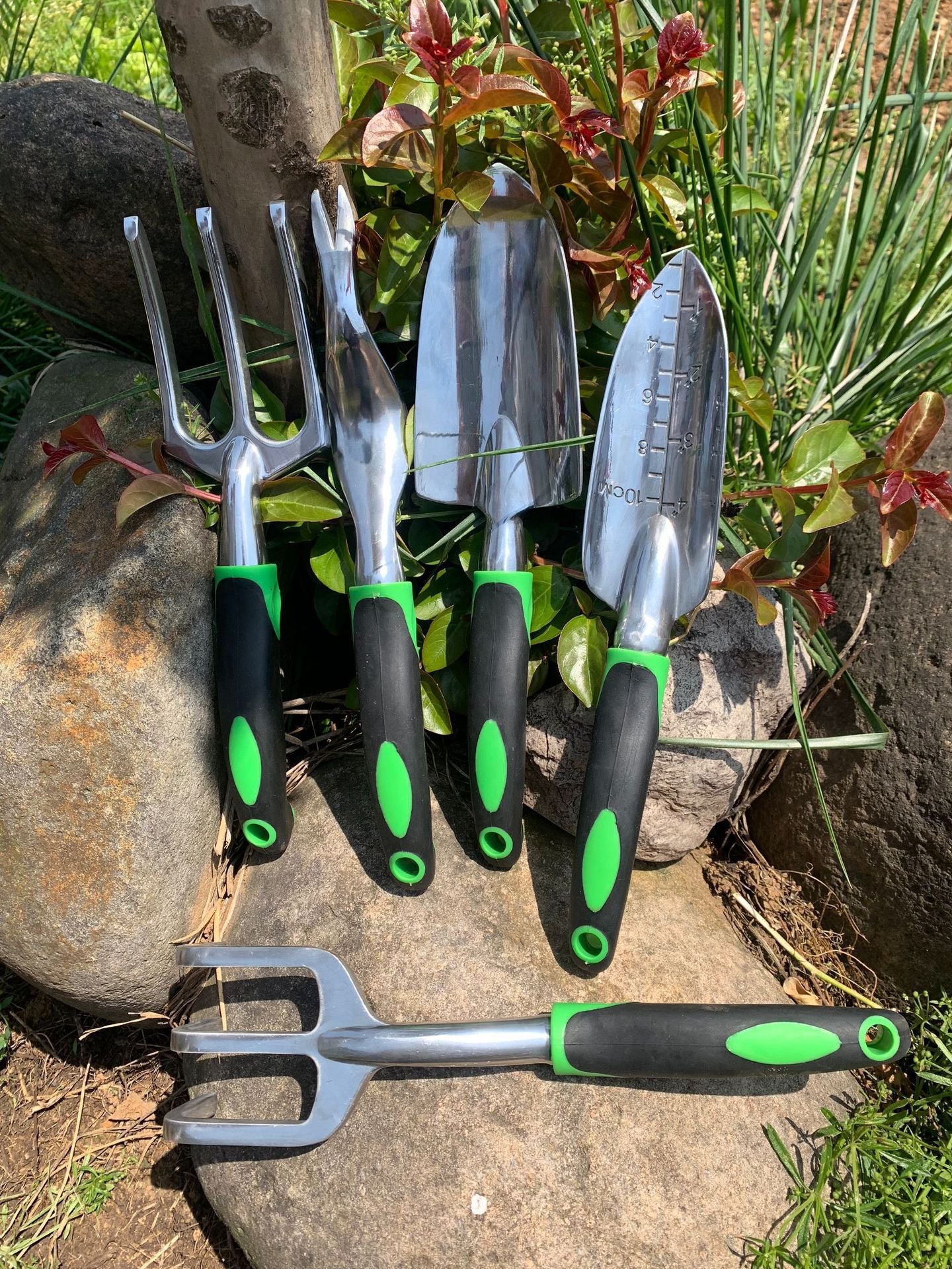 Garden Supplies 9-piece Aluminum Alloy Set, Silicone Two-color