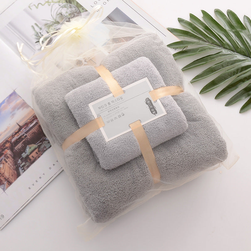 High-density Coral Fleece Absorbent Soft Bath Towel Face Towel