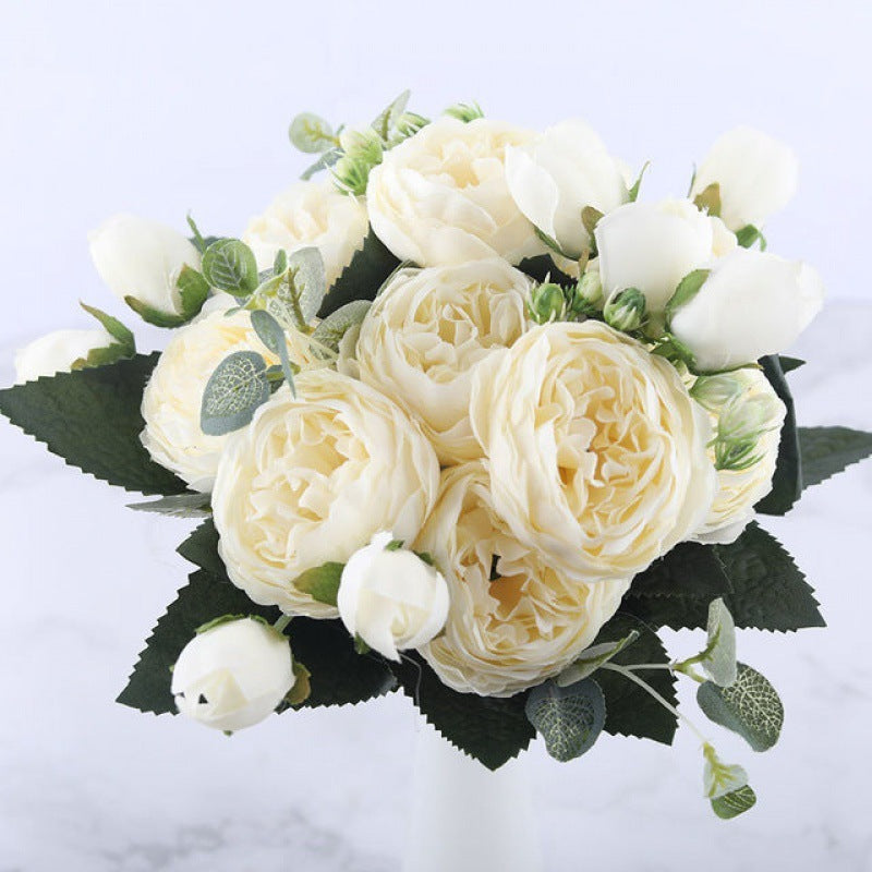 Artificial Feili Persian Peony Rose Bouquet