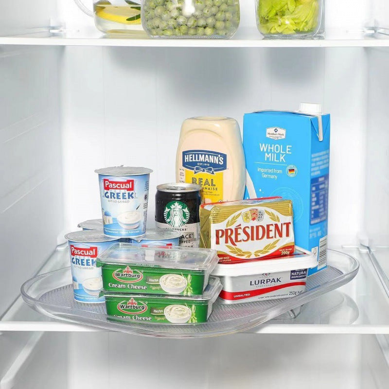 Refrigerator Rotating Tray Heart-shaped Track Transparent Refrigerator