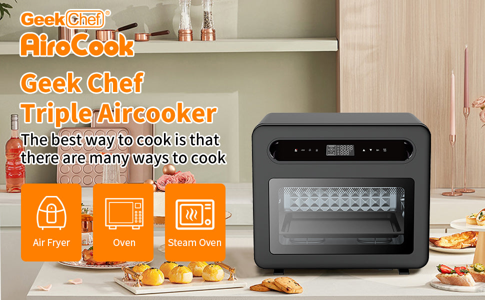 Air Fryer Toast Oven Combo Steam Convection Oven Countertop