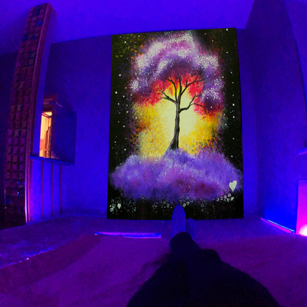 Fluorescent Tapestry UV Fluorescent Tapestry Psychedelic