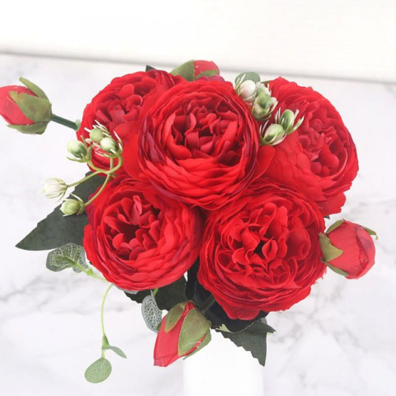 Artificial Feili Persian Peony Rose Bouquet