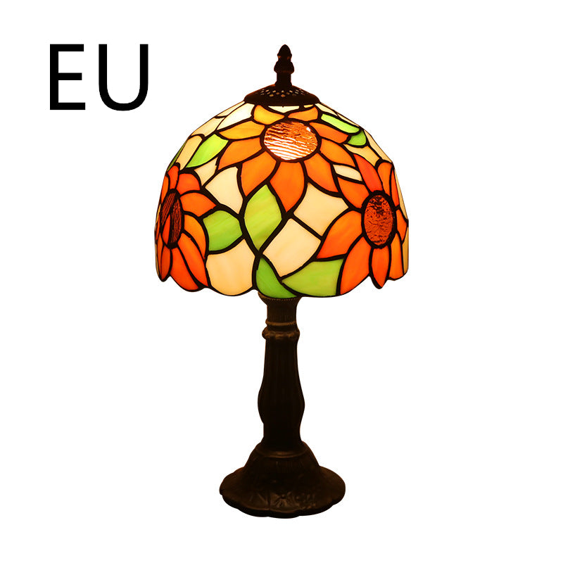 Lamp Bedroom Bedside Lamp Retro Bar Yellow Glass Lamp