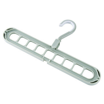 Nine-hole Seamless Folding Simple Storage Hanger For Bedroom