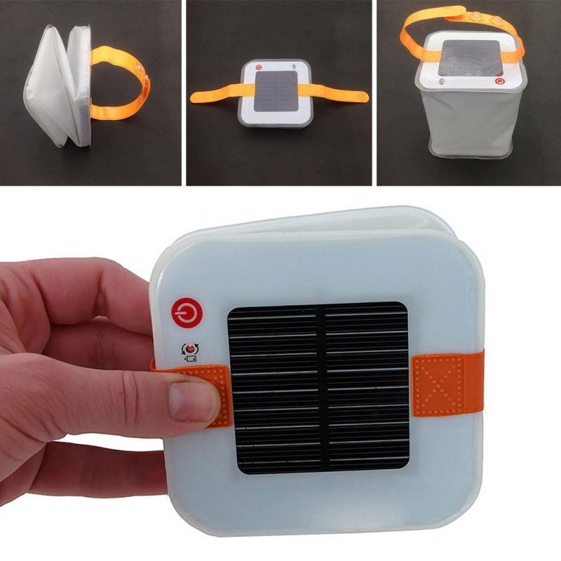 New LED Lantern Solar Collapsible Camp Flashlight Torch Light