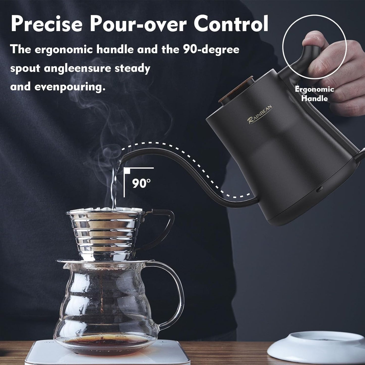 Gooseneck Electric Kettle, Pour Over Coffee Kettle Hot Water
