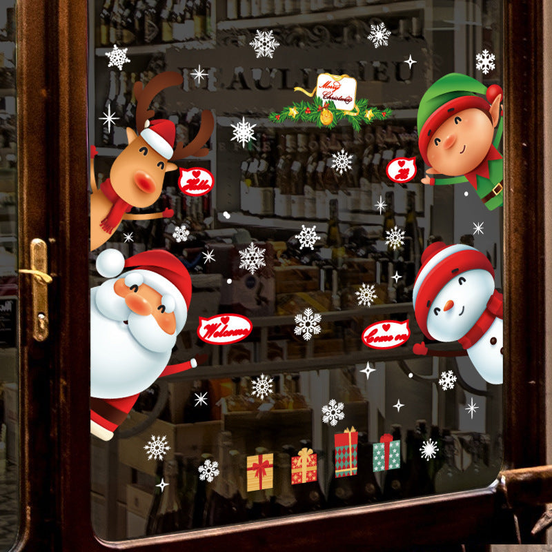 Christmas Door And Window Decorations Shop Window Glass