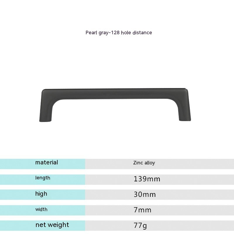Nordic Cabinet Door Handle Modern Minimalist Black Gray