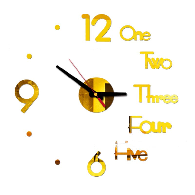 Wall Clock Metal Quartz Watch Clocks 3d Diy Home Decoration