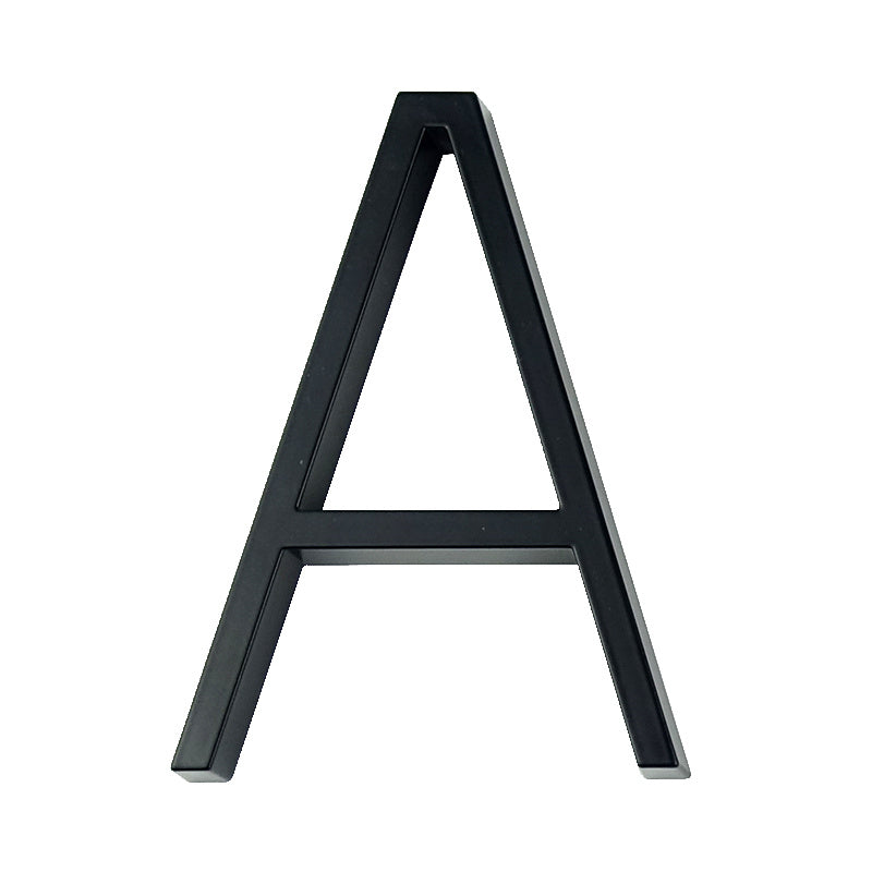 12CM Black 3D Three-dimensional Metal Digital Door Plate Number