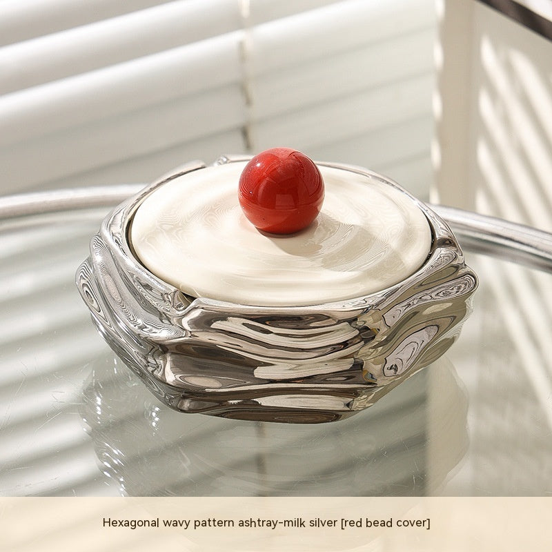 Ceramic Creative Ashtray Home Living Room With Lid