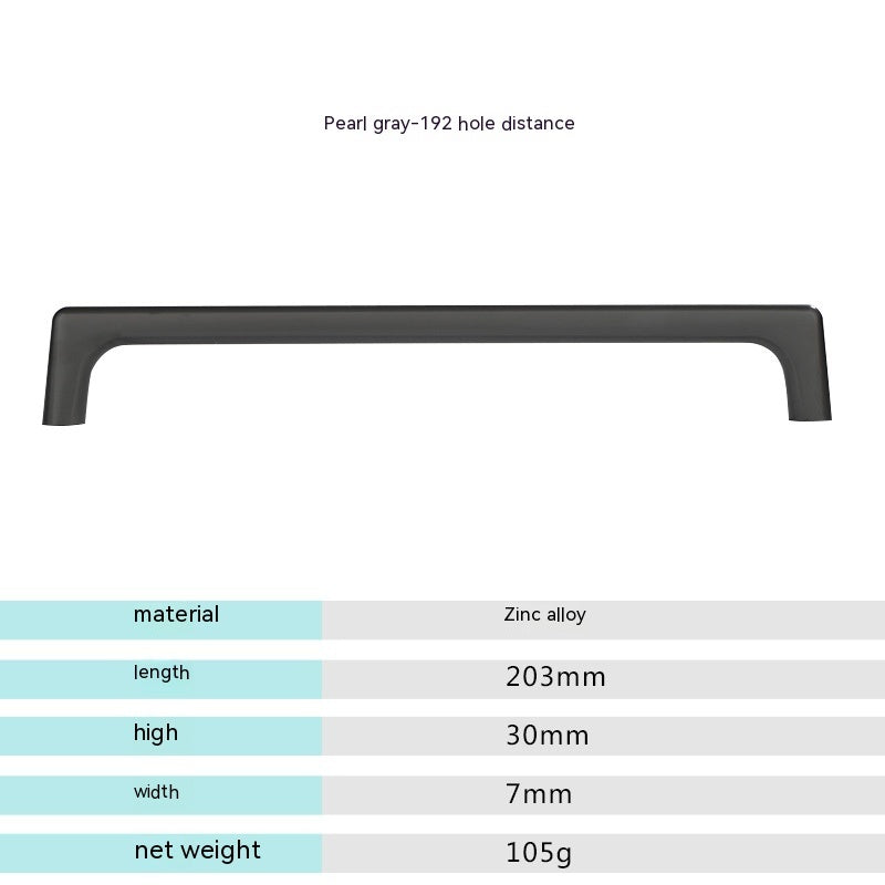 Nordic Cabinet Door Handle Modern Minimalist Black Gray