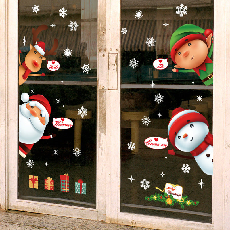 Christmas Door And Window Decorations Shop Window Glass