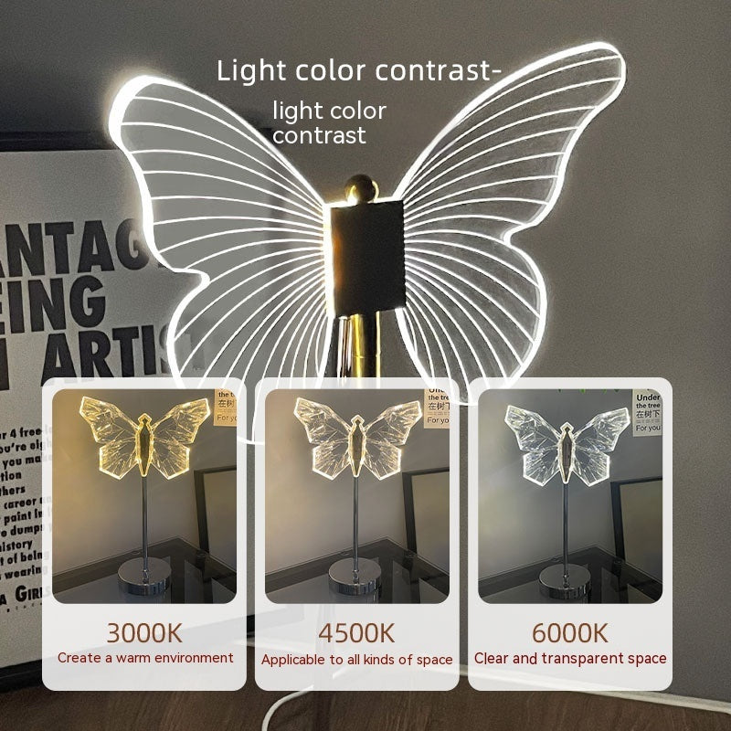 USB Night Light Bedside Table Ambience Light LED Crystal