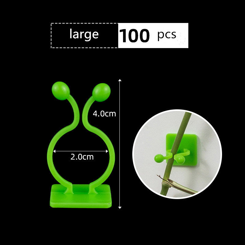 Self-Adhesive Plant Fixture Clip Green Dill Fixator Garden Decor