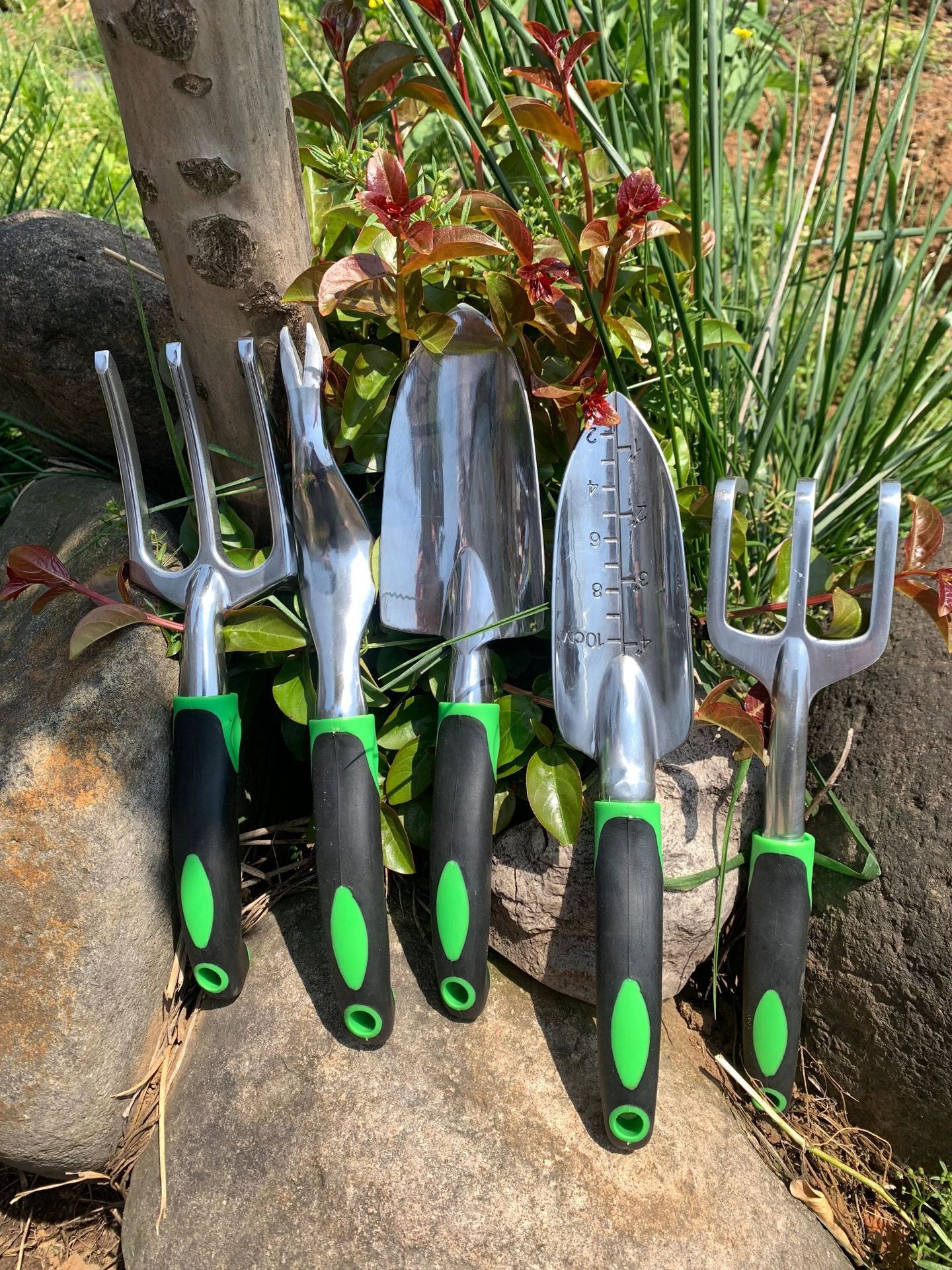 Garden Supplies 9-piece Aluminum Alloy Set, Silicone Two-color